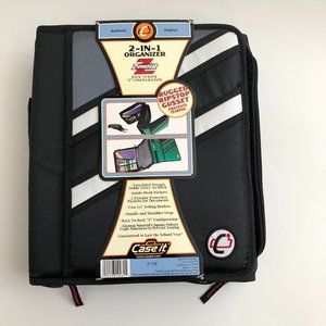 Case It "The  Z" 3 Ring Binder Gray With Strap New